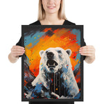Mix art polarbear Framed poster
