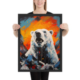 Mix art polarbear Framed poster